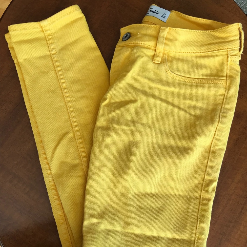 Abercrombie Kids Yellow Jeans 14; Size 00/24 Women